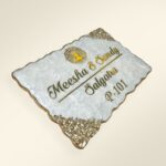 Buddha Themed Pearl White Swirl Design Resin Nameplate (4)