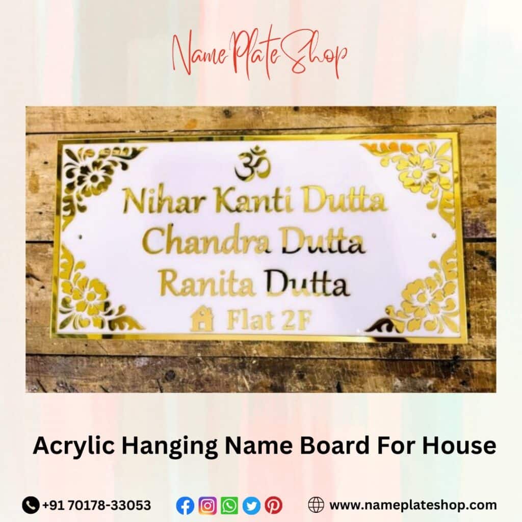 Enhance Your Home’s Elegance With a Durable, Stylish Acrylic Name Board