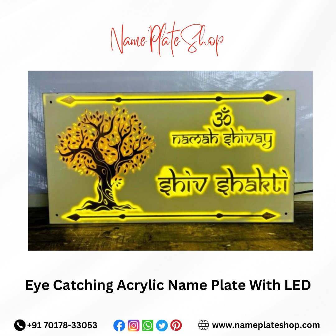 Illuminate Your Entrance Eye Catching Acrylic Name Plates with LED