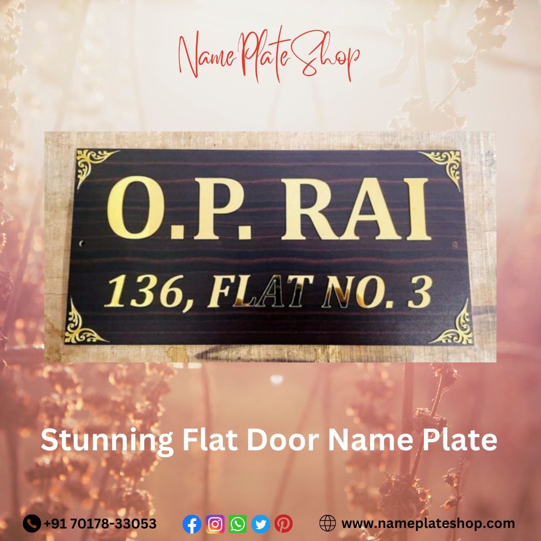 Stunning Flat Door Name Plates Sleek and Stylish Home Identification