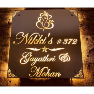 Unique Design Stainless Steel 304 Grade Waterproof LED Home Name Plate (1)