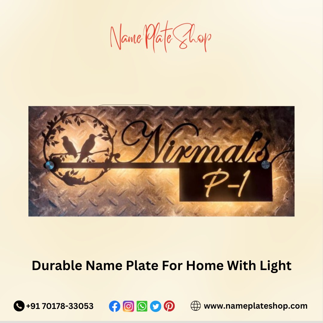 Illuminate Your Entrance New Design Durable Name Plates with Light