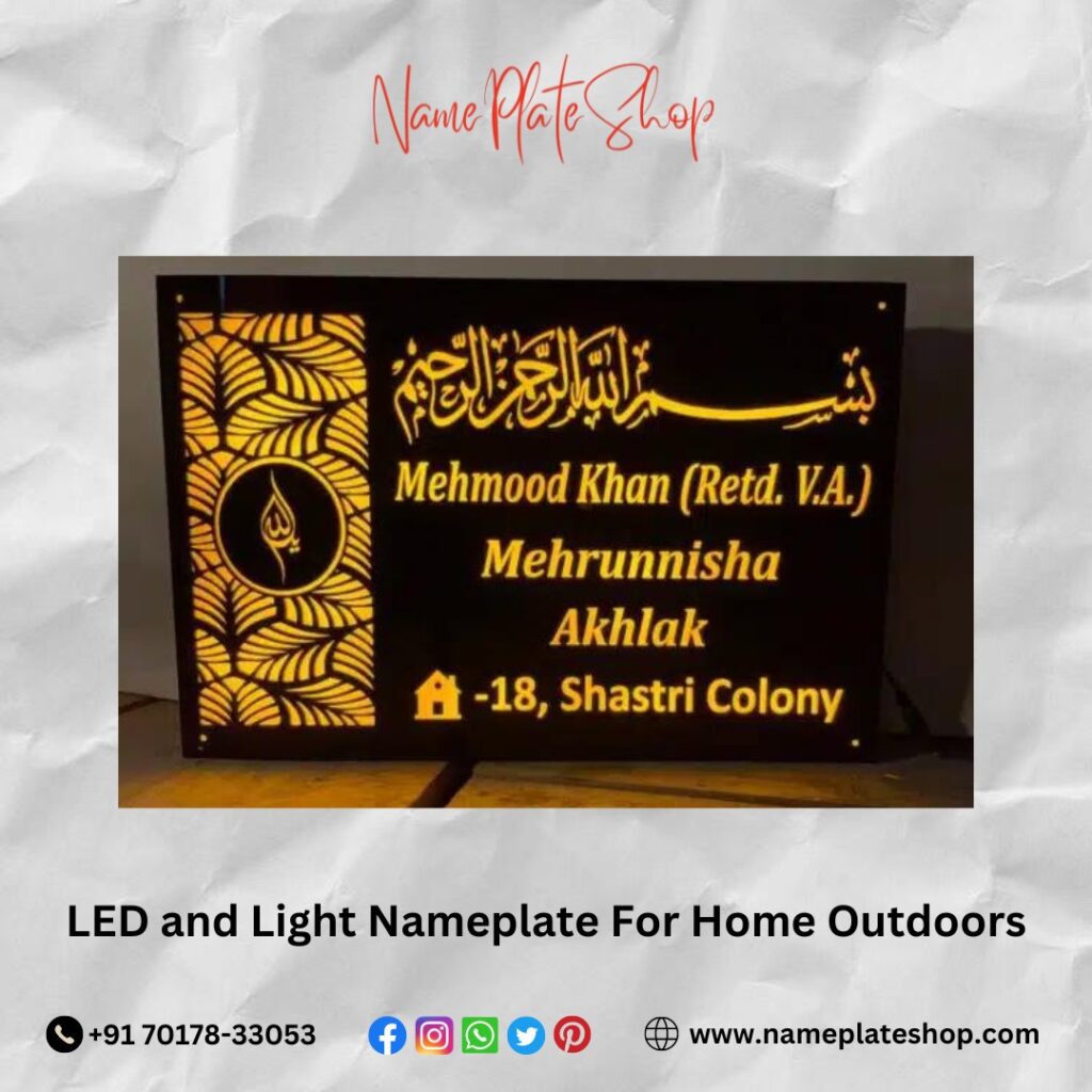 Illuminate Your Entrance with LED Nameplates for Home