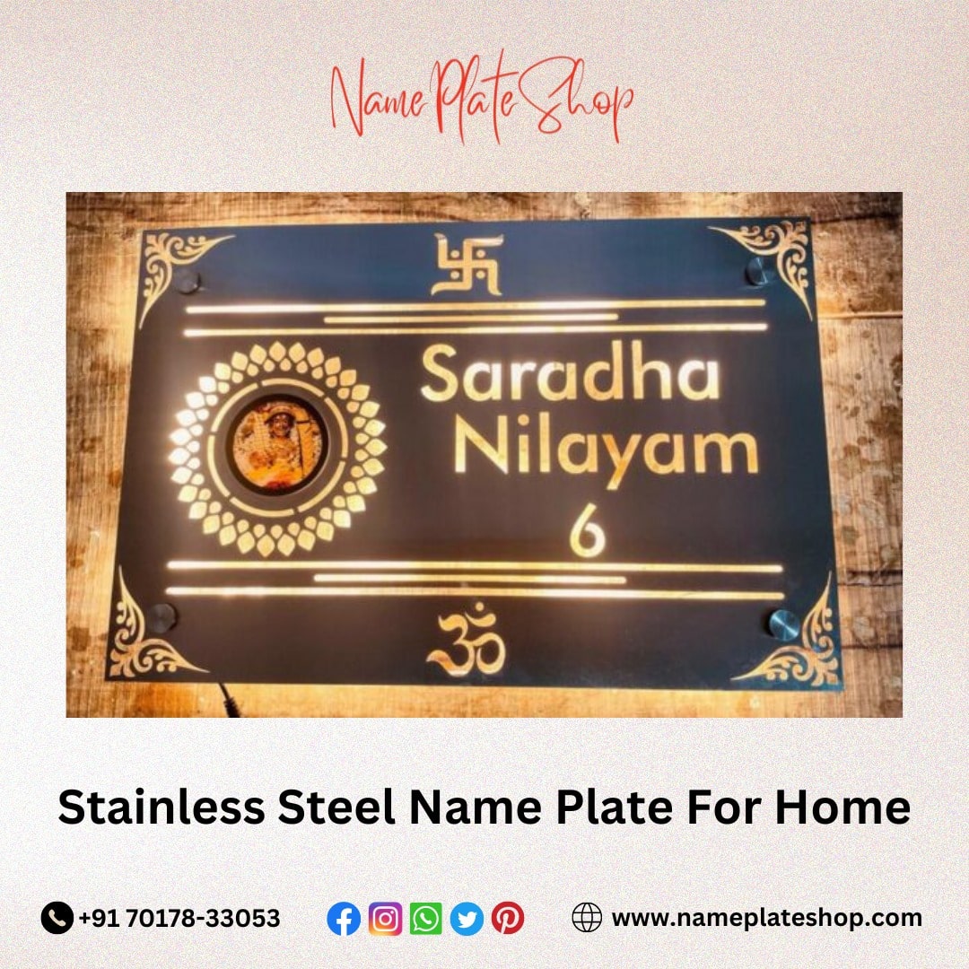 Stainless Steel Name Plate For Home Timeless Elegance and Durability