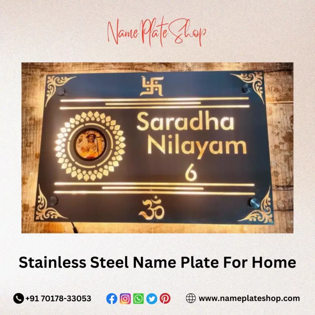 Stainless Steel Name Plate For Home – Timeless Elegance and Durability