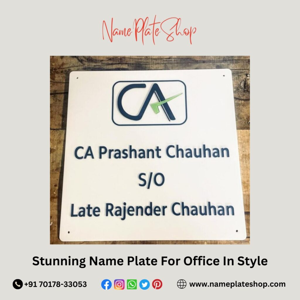 Stunning Name Plates for Your Office Elevate Your Professional Image