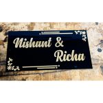 Beautiful Designed Embossed Letter Acrylic Home Name Plate (1)