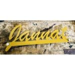 Beautiful Golden Metal Personalised LED Home Name Plate (4)