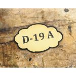 Beautiful Golden Stainless Steel Lazer Engraved Door Number Plate (3)