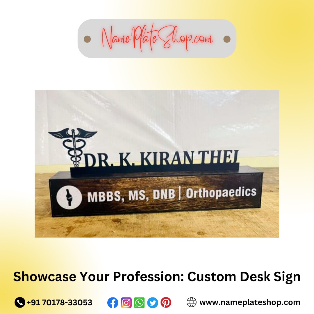 Custom Desk Signs Elevate Your Workspace with Style and Functionality