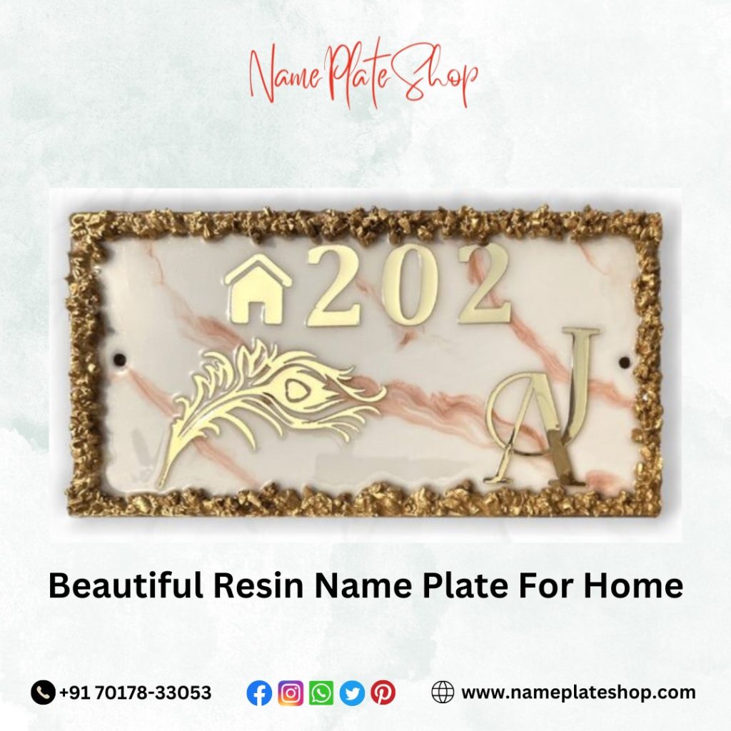 Elegant Resin Name Plate to Elevate Your Home’s Entrance