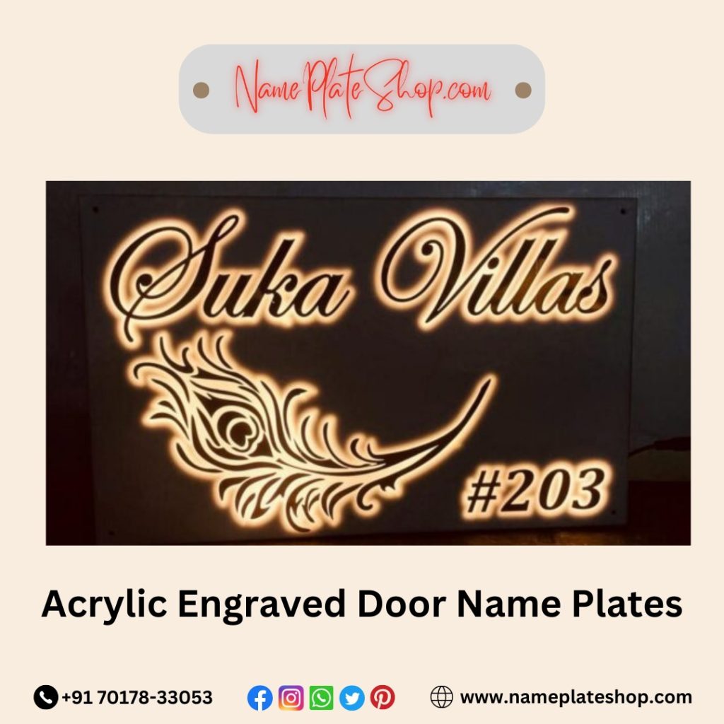 Elevate Your Home’s Entrance with Elegant Acrylic Engraved Door Name Plates