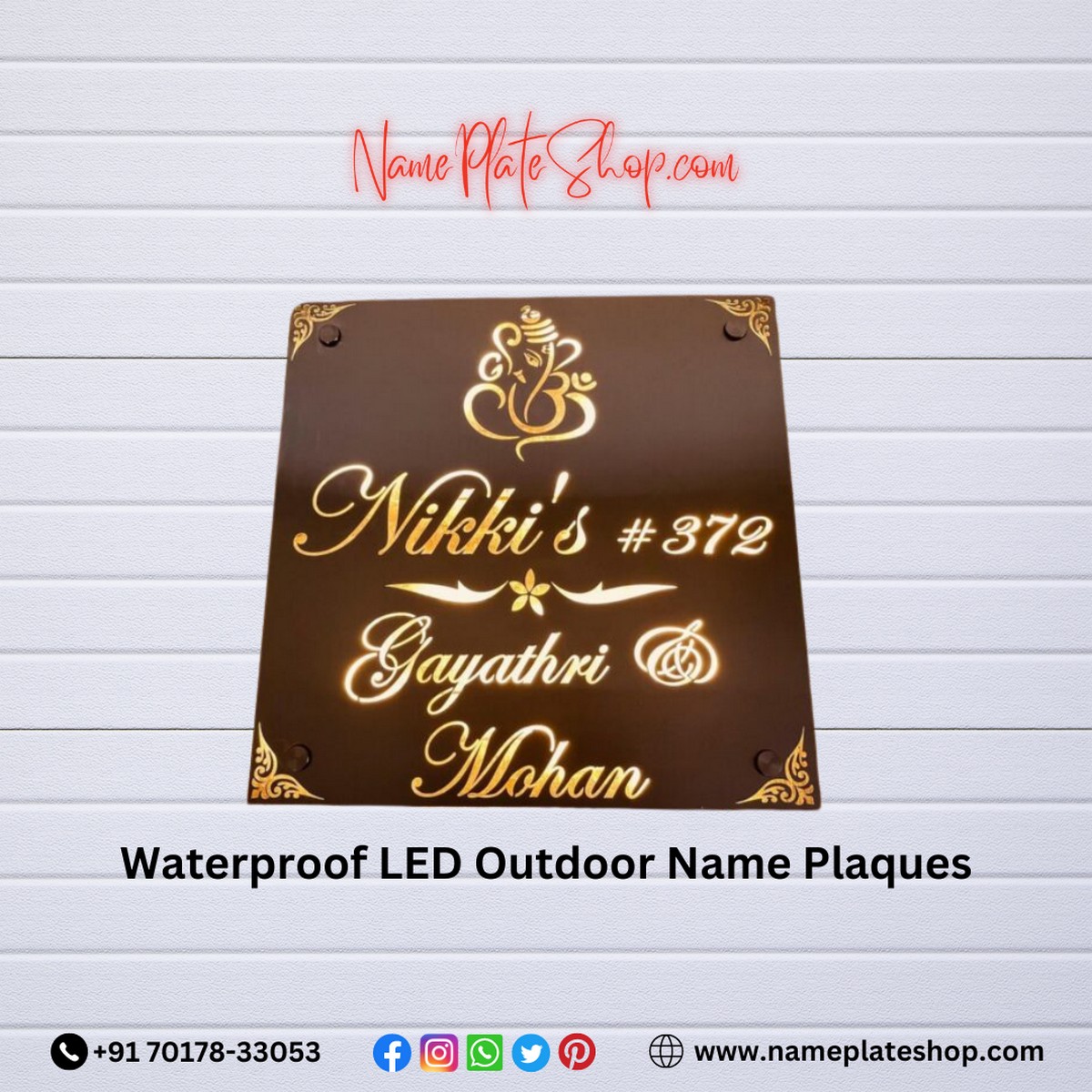 LED Outdoor Name Plaques