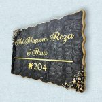 Pearl Black Mix Coated Resin Nameplate5