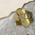 Pearl White and Flower Decorated Resin Nameplate3