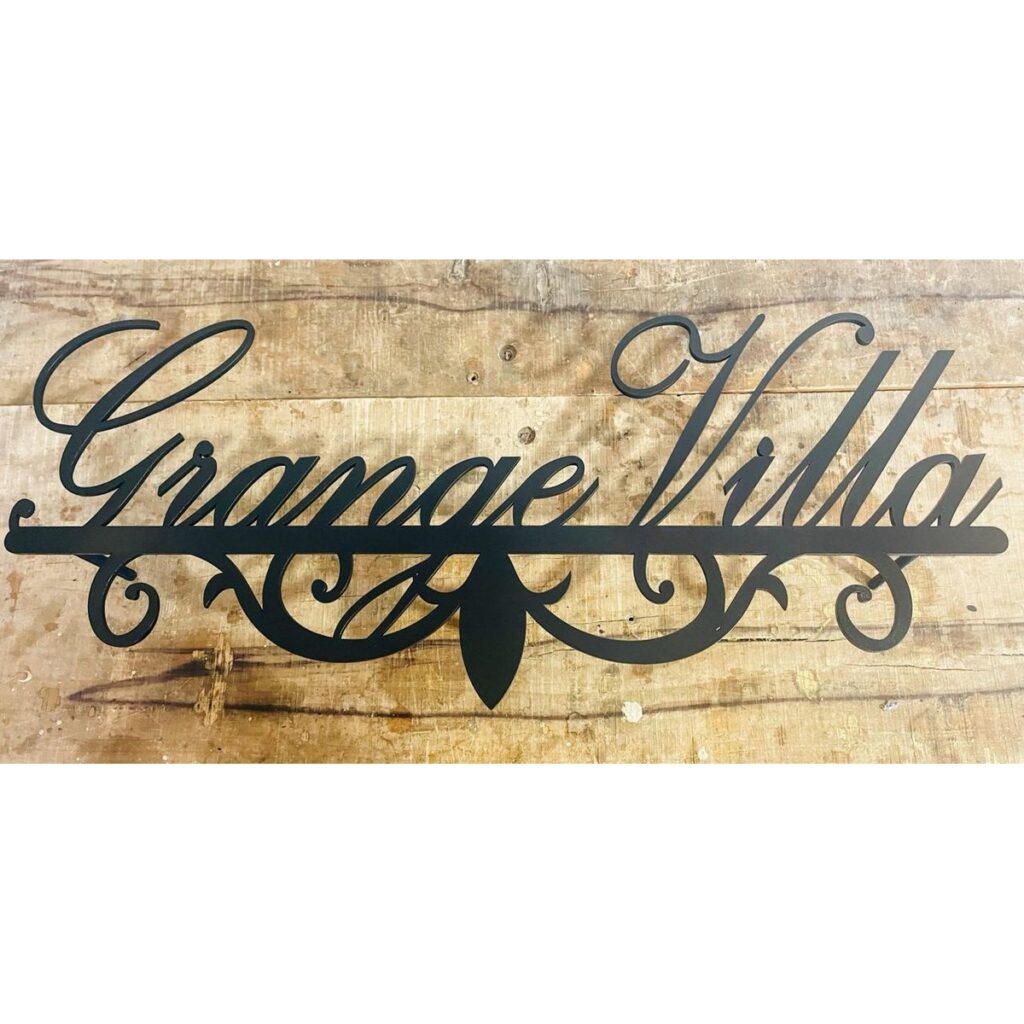 Unique Personalized CNC Laser Cut Metal Home Wall Name Plate 1