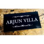 Beautiful CNC Engraved Black Granite Wall Name Plate (2)