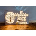 Elegant Design – White and Golden Combination Acrylic LED Plate2