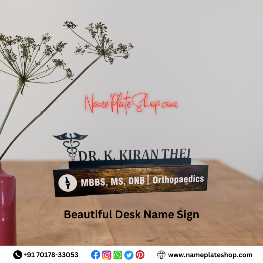 Elevate Your Workspace with a Beautiful Desk Name Sign