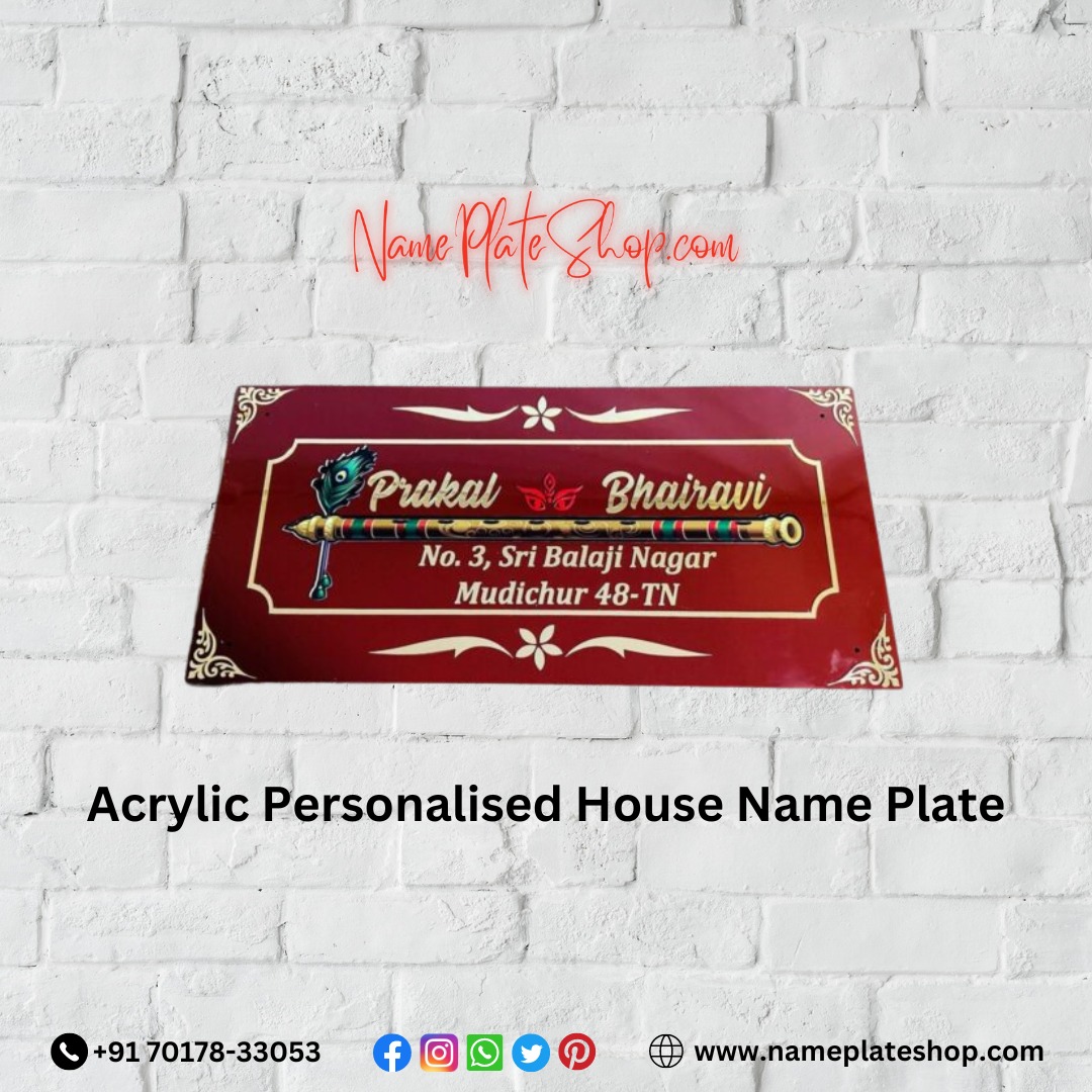 Enhance Your Home Entrance with Acrylic Personalized Name Plates