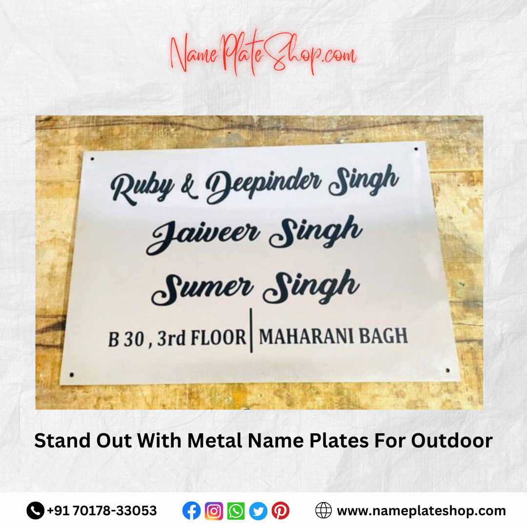 Make Your Entrance Stand Out with Premium Metal Name Plates