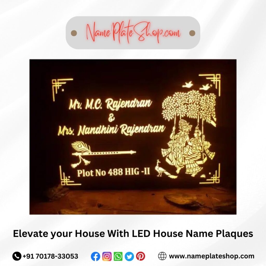 Make a Dazzling First Impression with Nameplateshop’s LED House Name Plates