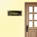 Metallic Golden and Black Blend House Nameplate1