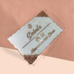 Pearl White Swirl Design Rose Gold Resin Nameplate4