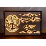 Stylish Personalised Design 3D Embossed Letters LED Acrylic Name Plate (2)