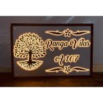 Stylish Personalised Design 3D Embossed Letters LED Acrylic Name Plate (4)