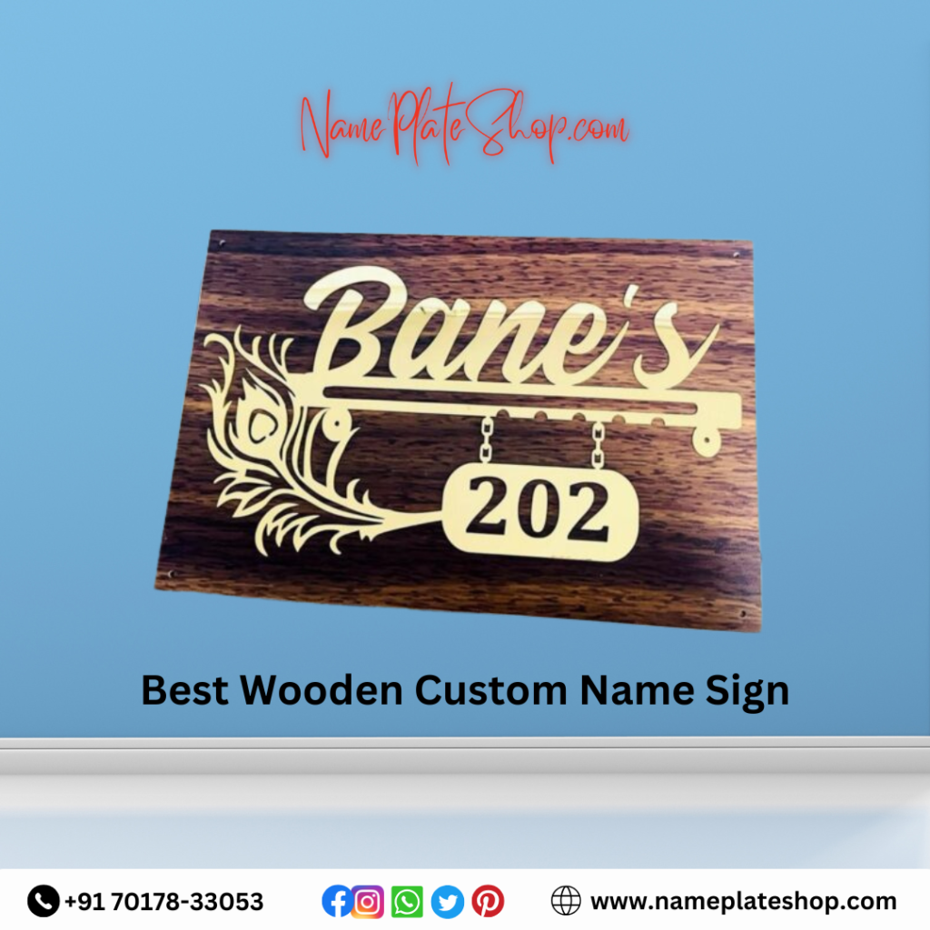 Transform Your Space with an Elegant Wooden Custom Name Sign