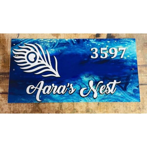 Beautiful Multicolor Printed Acrylic Embossed Letters Name Plate 🌈✨