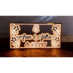 Elegant Acrylic Designer LED Name Plate For Home (1)