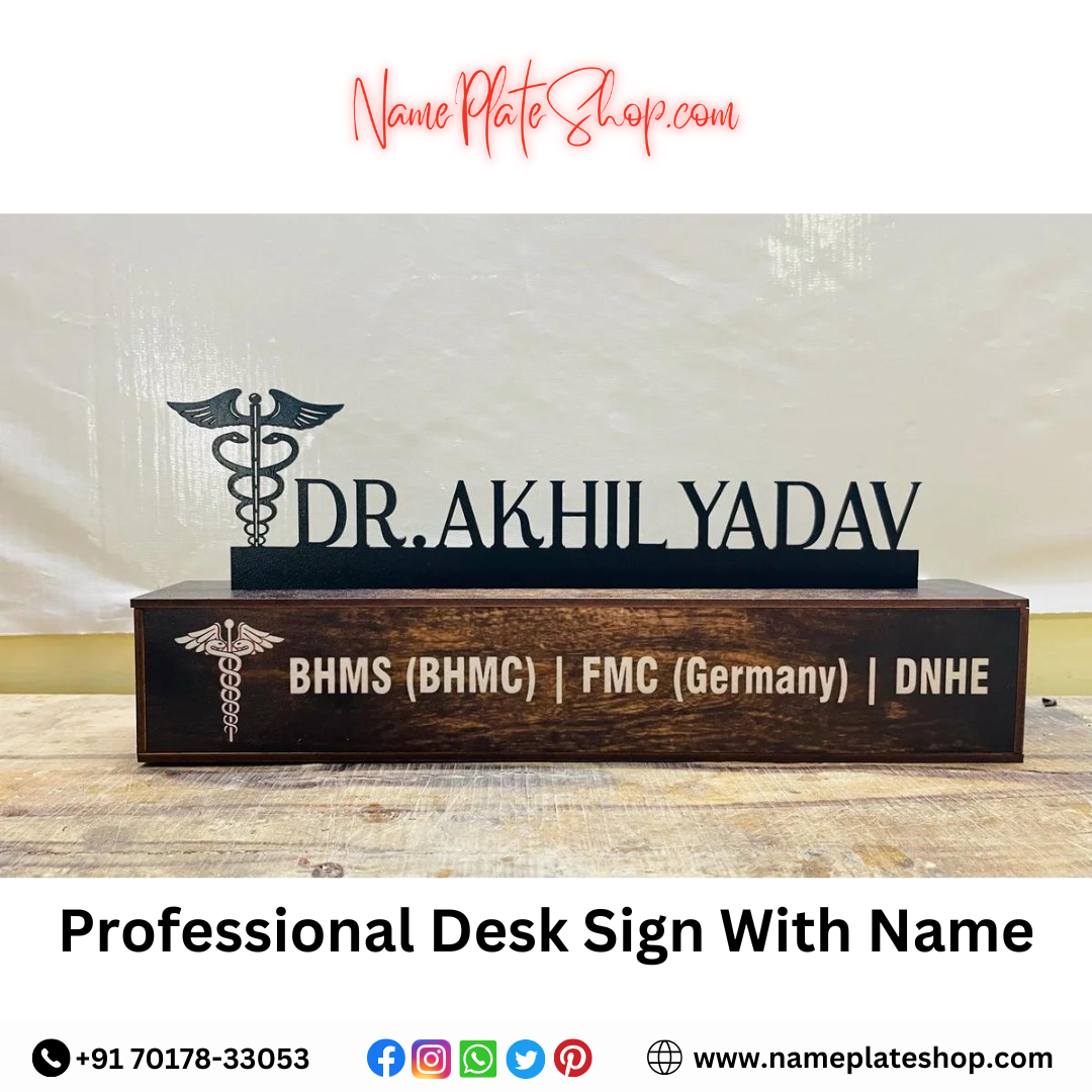 Enhance Your Workspace with a Personalized Professional Desk Sign from Nameplateshop