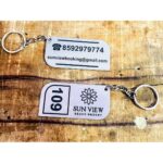 Resort Stainless Steel Keychains Both Side Print 1