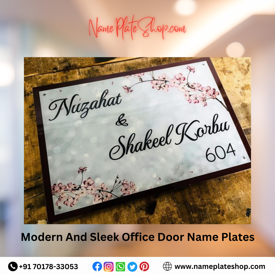 Transform Your Workspace with Modern and Sleek Office Door Name Plates