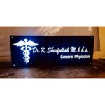 Acrylic Name Plate Doctor LED Wall Sign 3