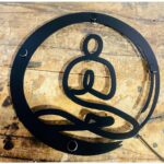 Beautiful Buddha Design Black Metal LED Wall Sign (4)