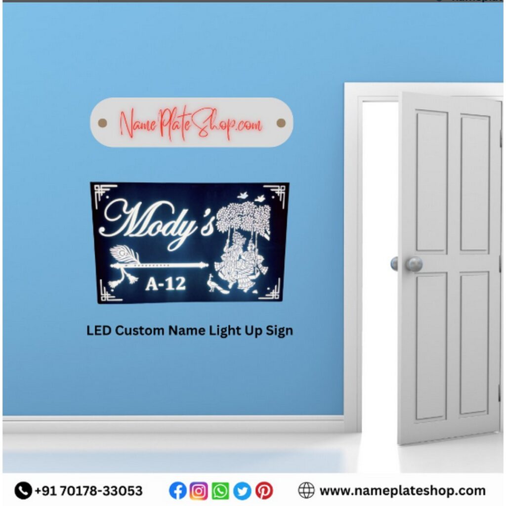 Brighten Your Home with Custom LED Name Plates