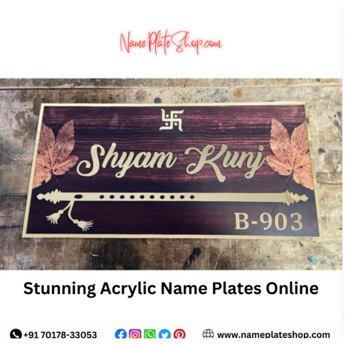 Elegant Acrylic Name Plates for Your Home Entrance