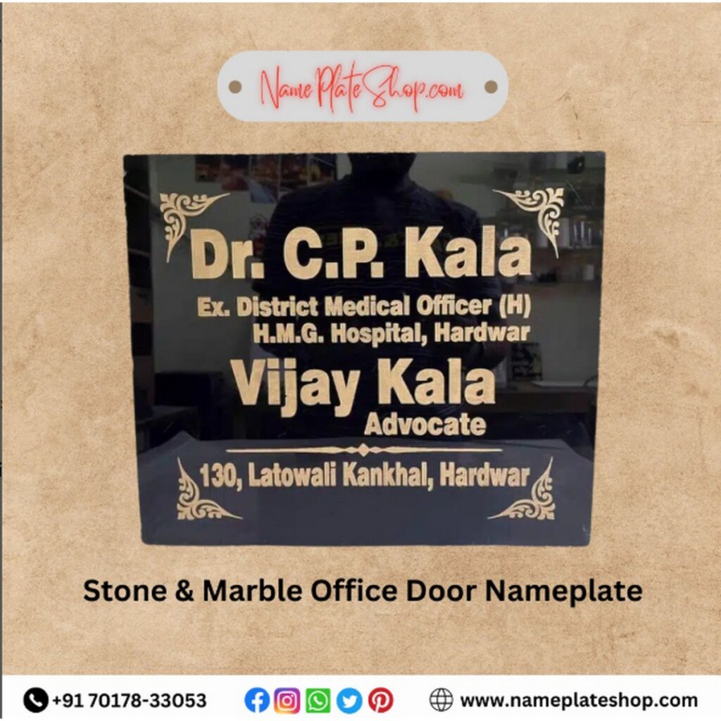 Professional Elegance with Stone Marble Nameplates