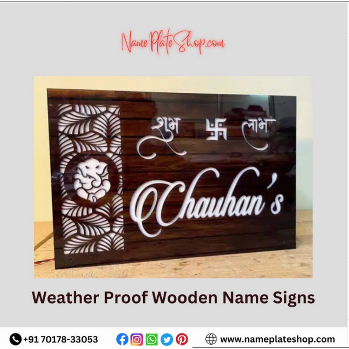 Weatherproof Wooden Name Signs – Stylish & Durable