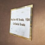 White and Golden Marble Textured Resin Coated Nameplate1