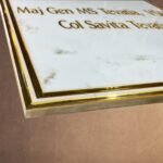 White and Golden Marble Textured Resin Coated Nameplate3