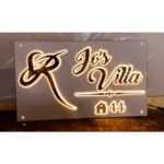 ✨🏡 Acrylic Personalized Waterproof LED Wall Name Plate 💡🌧️5