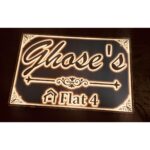 ✨🏡 Get Your Beautiful Design Acrylic LED Home Name Plate 💡🌧️4