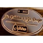 🌟 Doctor Acrylic Embossed Letters Waterproof LED Name Plate 🏥✨3