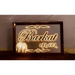 🌹✨ Rose Gold Embossed Letters Acrylic LED Home Name Plate 🌟🏡4