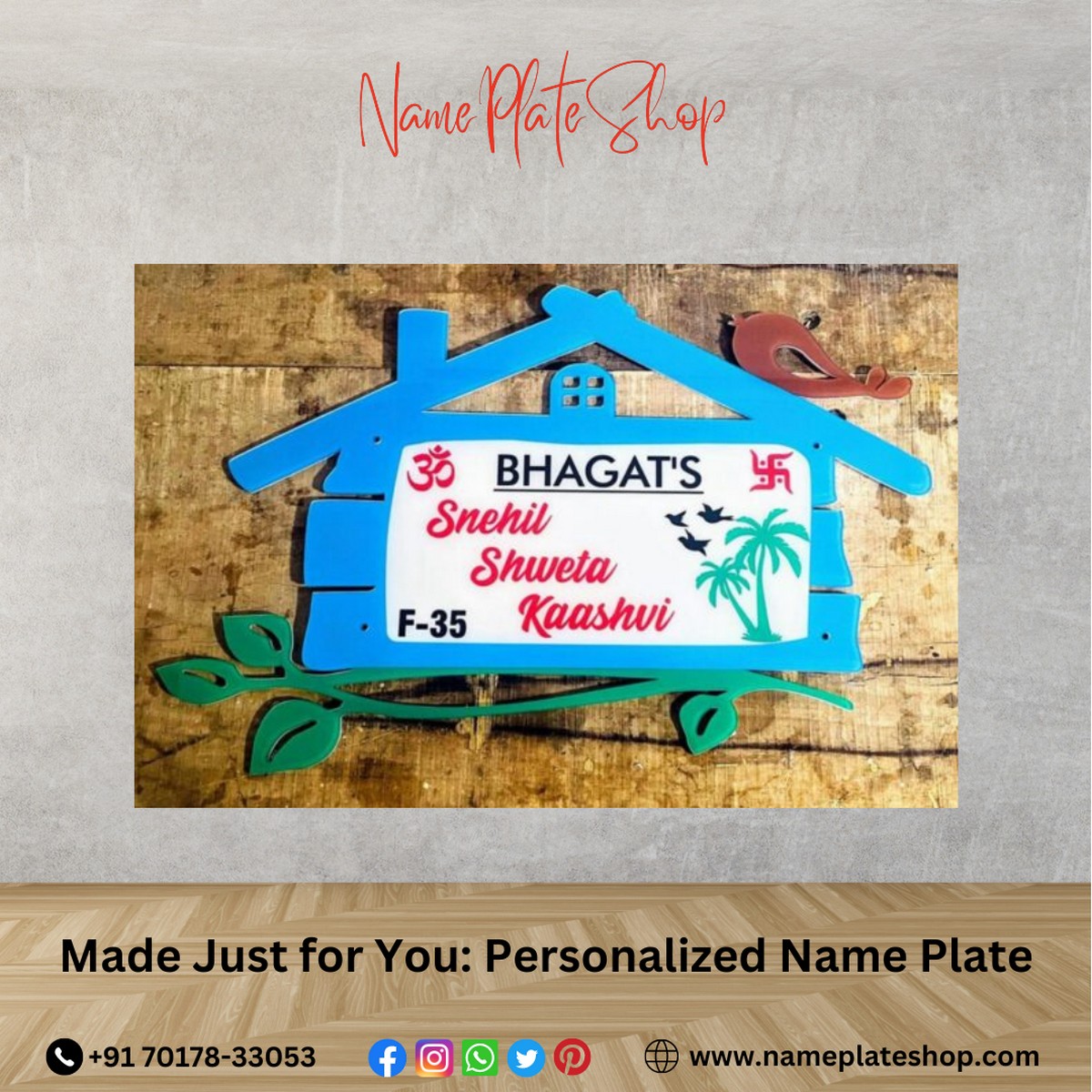 Acrylic Hut Nameplate