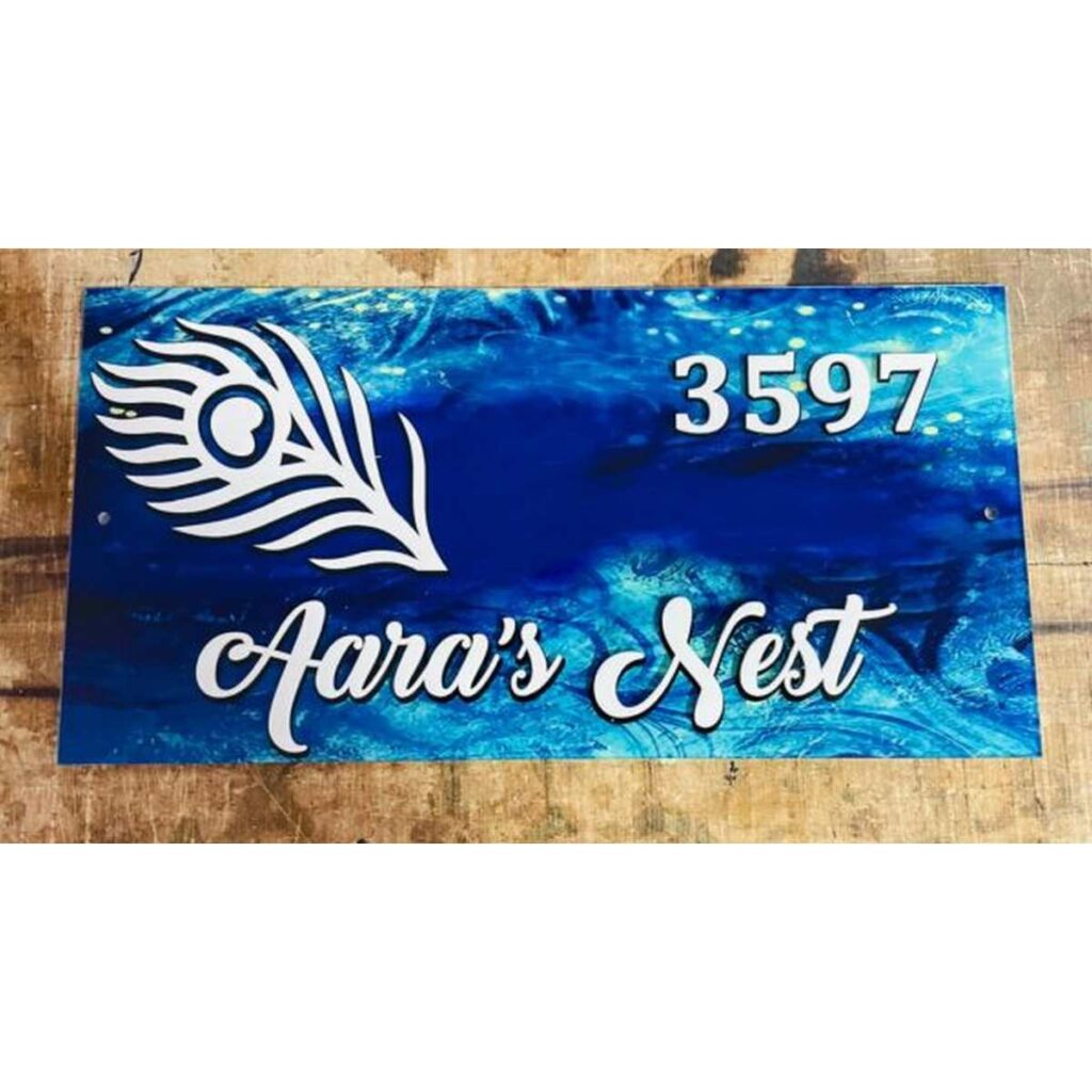 Beautiful Multicolor Printed Acrylic Embossed Letters Name Plate 🌈✨